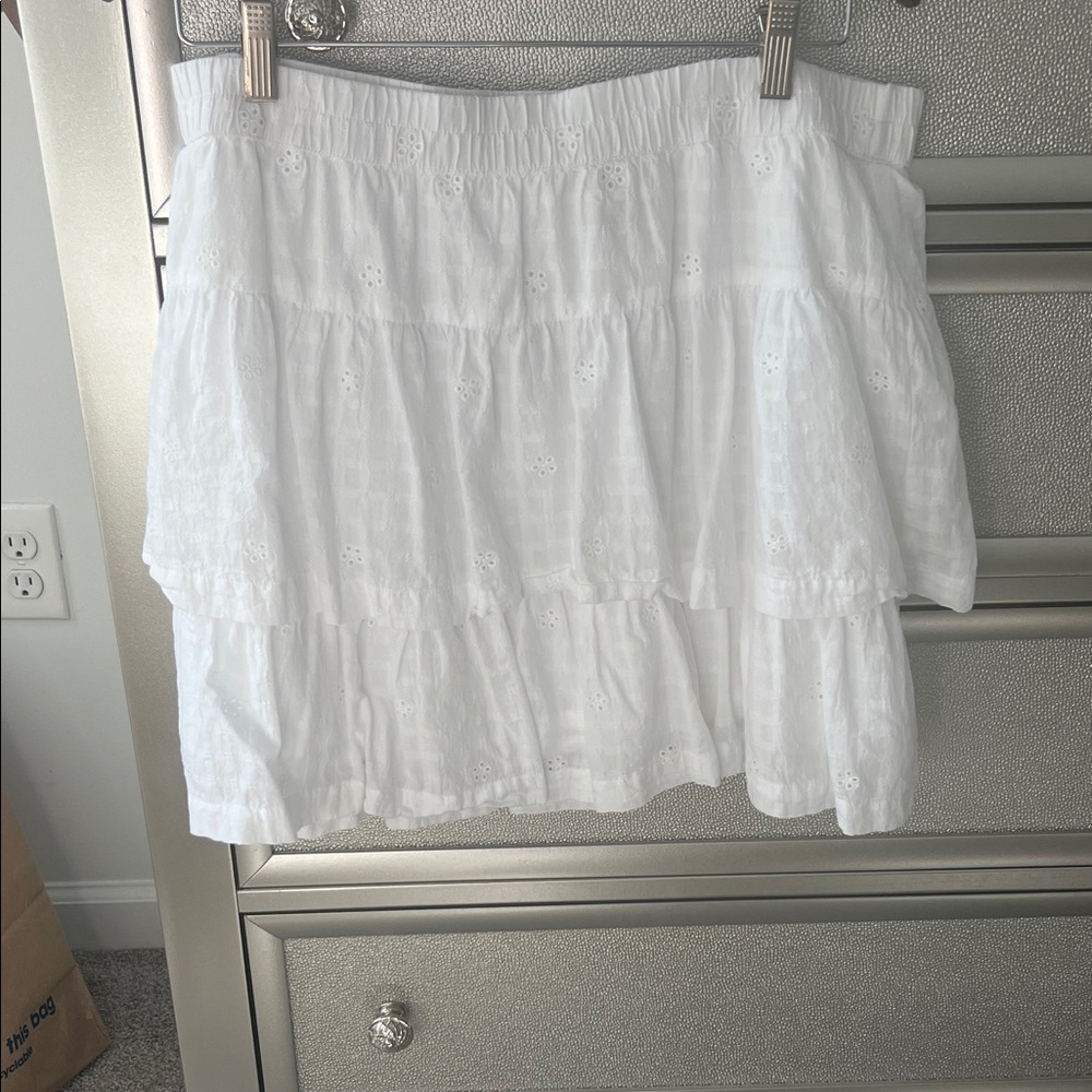 White Tiered Skirt